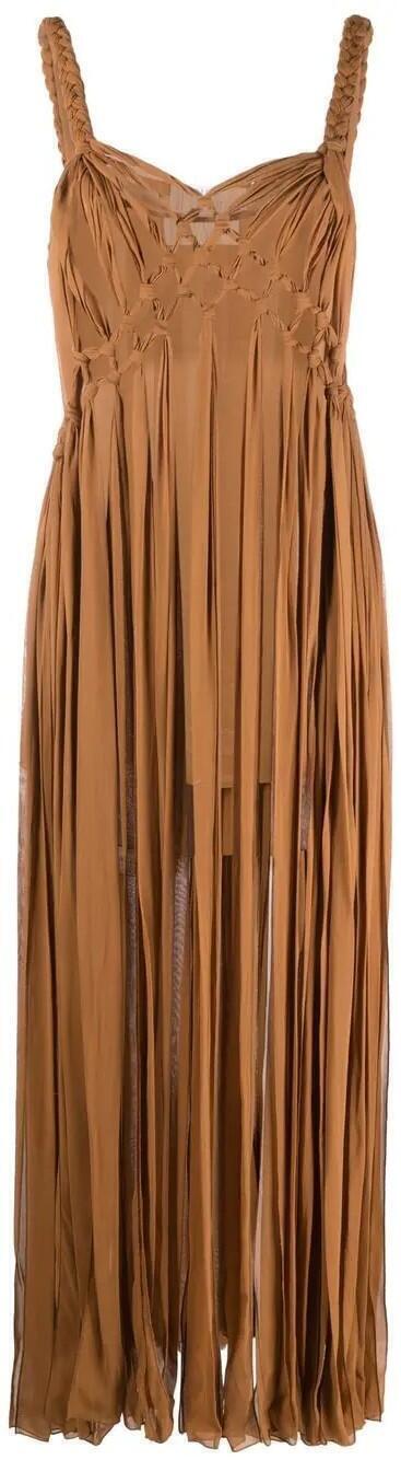 Fringe Maxi Dress (Camel) | style