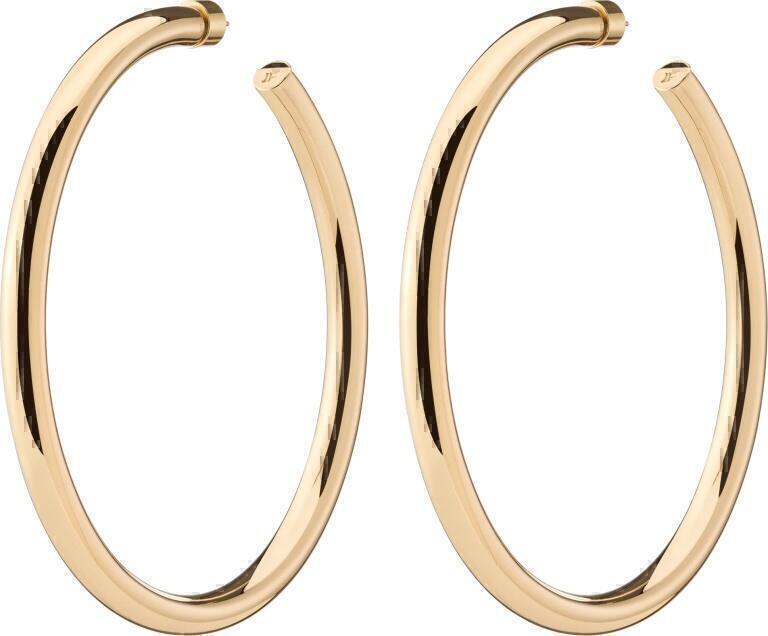 Samira Hoops Earrings (Yellow Gold, 3") | style