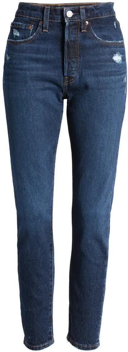 501 Distressed Skinny Jeans (Salsa Authentic) | style
