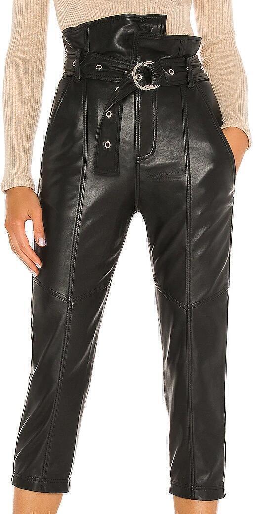 Anniston Pants (Black Leather) | style