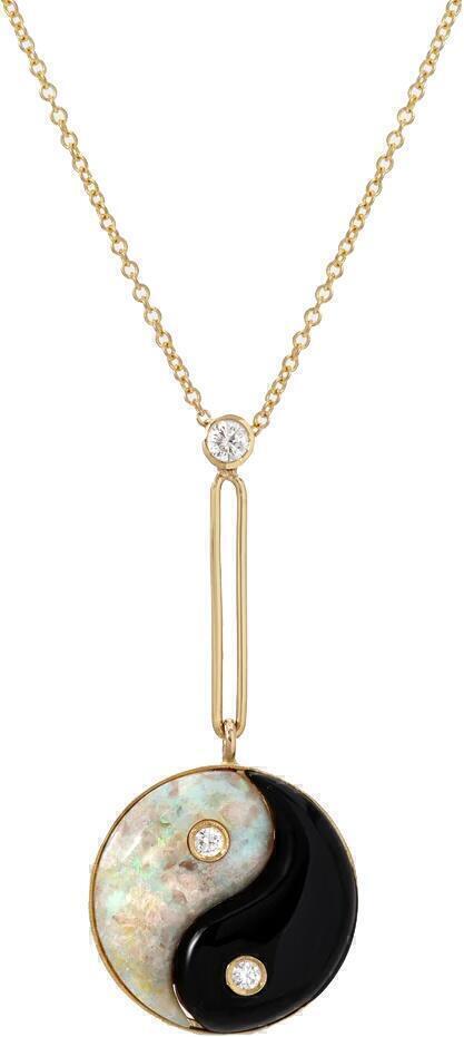 Yin Yang Pendant Necklace (Australian Opal/ Onyx) | style