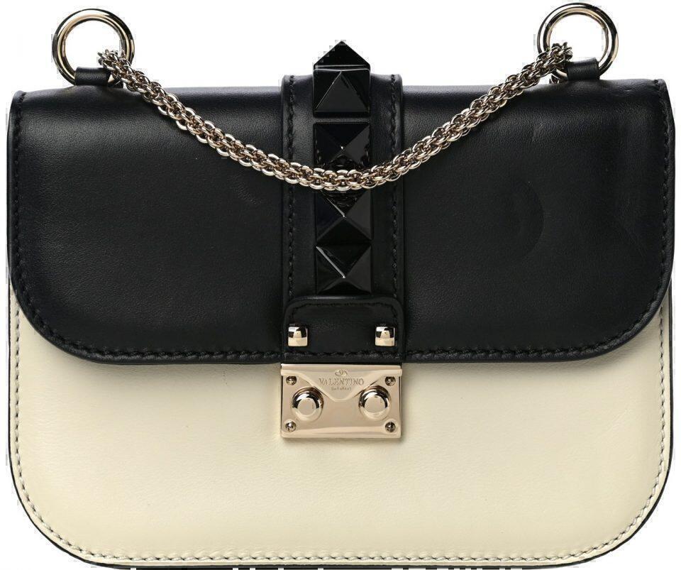 Small Rockstud Glam Bag (Black/ Ivory) | style