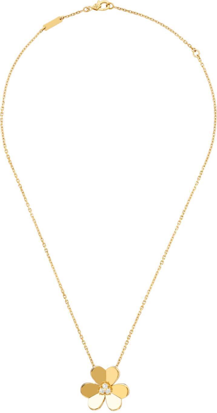 Frivole Pendant Necklace (Yellow Gold) | style