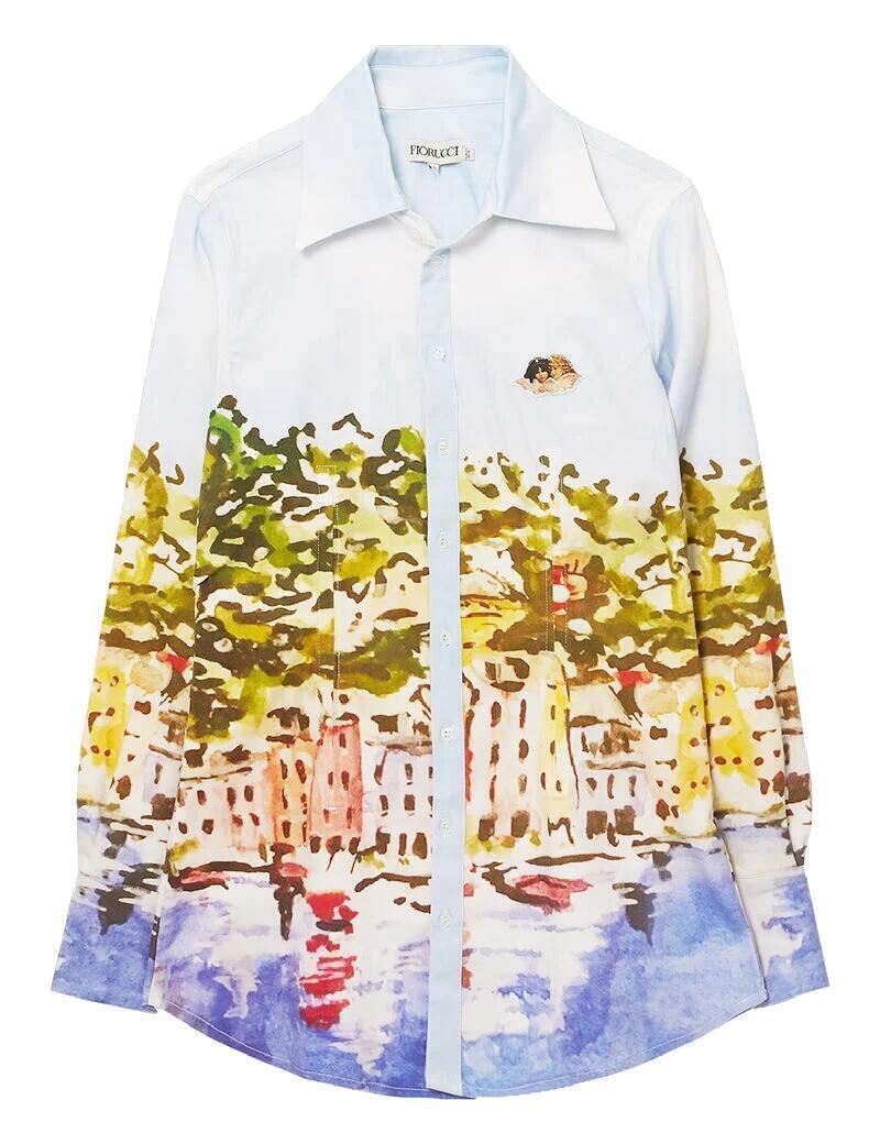 Portofino Shirt Dress (Print) | style