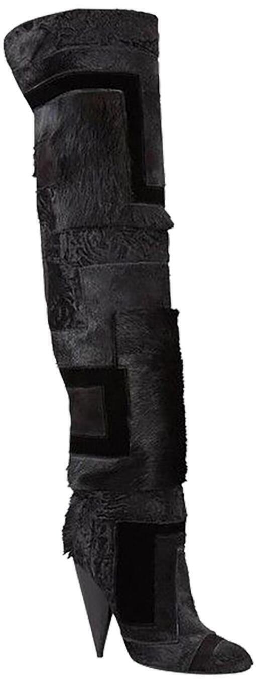 tomford boots black shearling