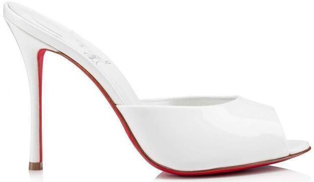christianlouboutin medollymules white 100mm