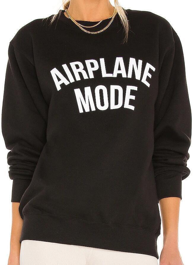 departure airplanemodesweatshirt black