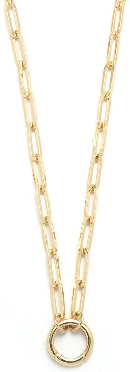 foundrae classicfobopenclipchainnecklace yellow gold
