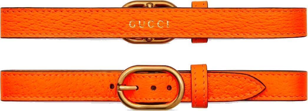 gucci mediumdianashapers neon orange leather