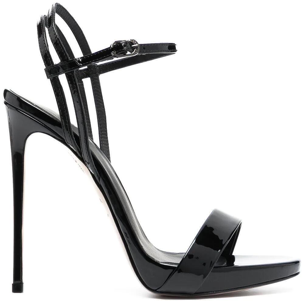 Gwen Heel Sandals (Black Patent) | style