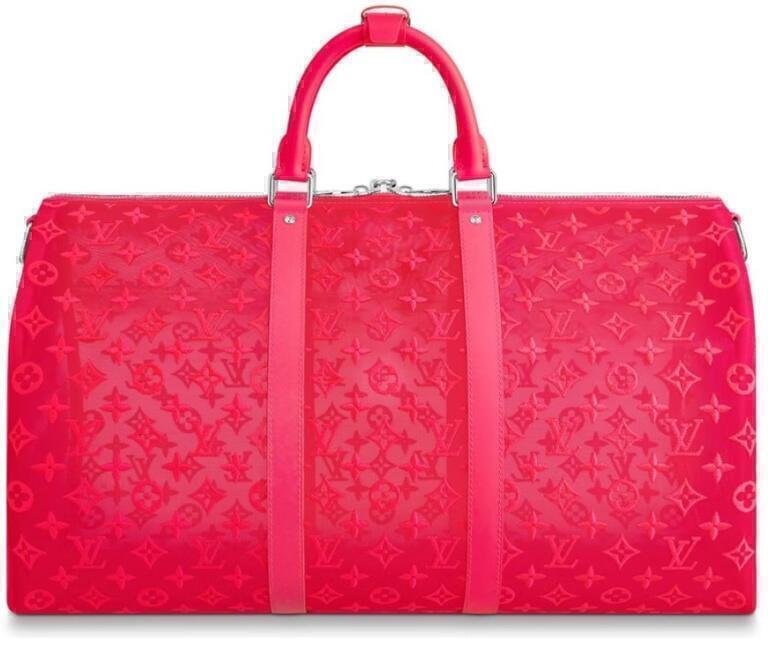 louisvuitton keepallbandoulierebag pink monogram