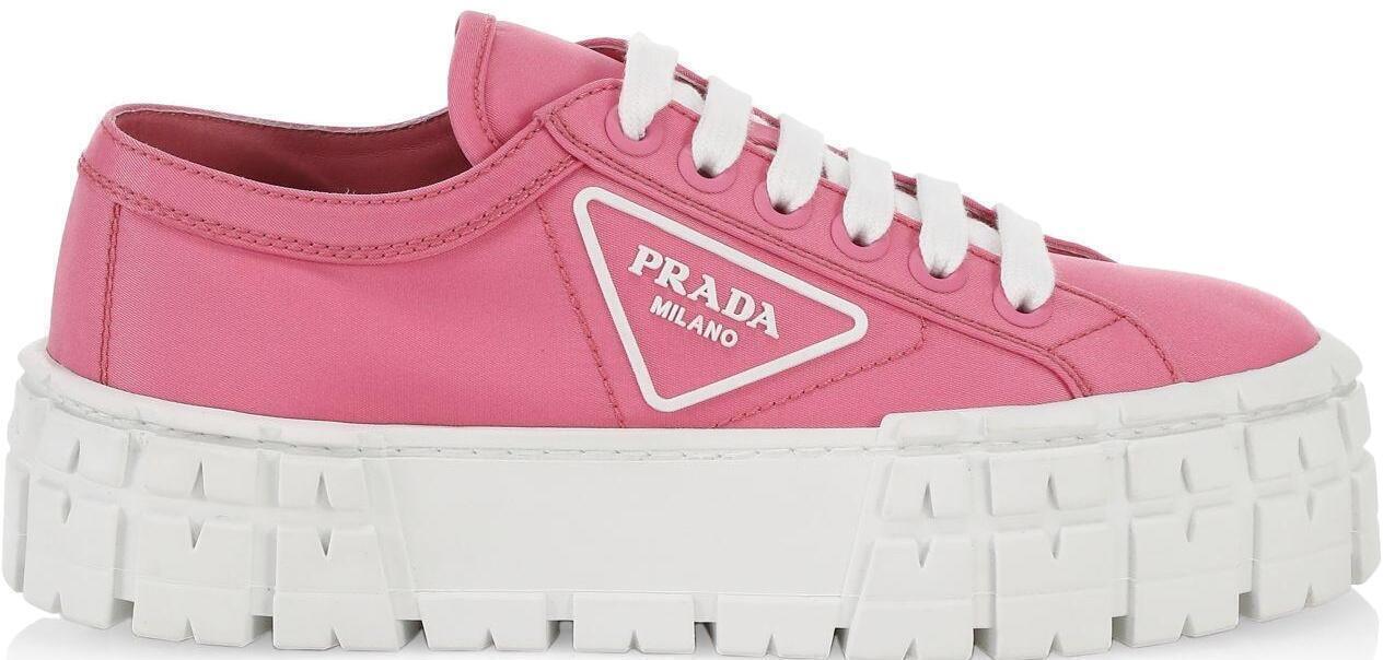 prada platformsneakers pink white