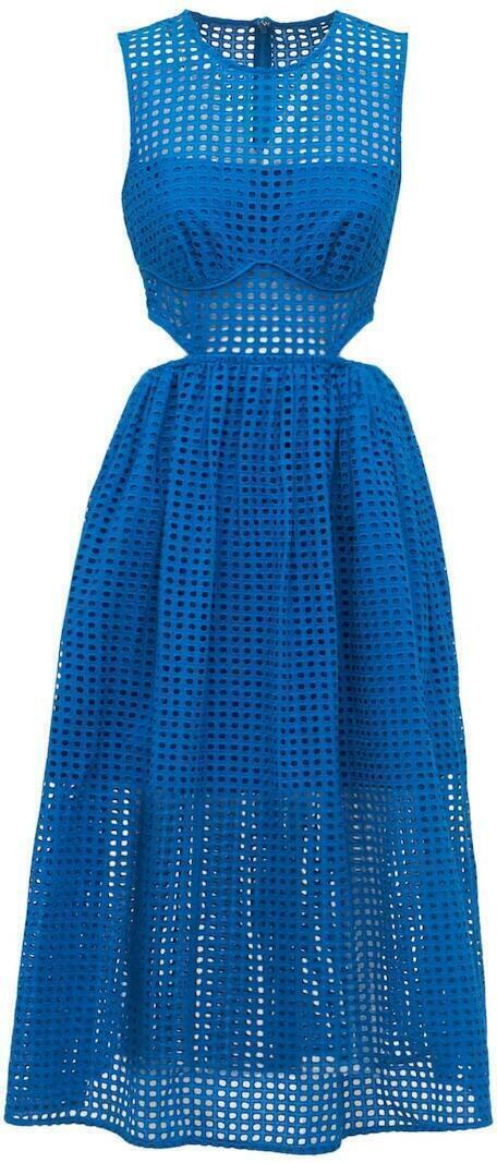 Eyelet Midi Dress (Blue Lace) | style