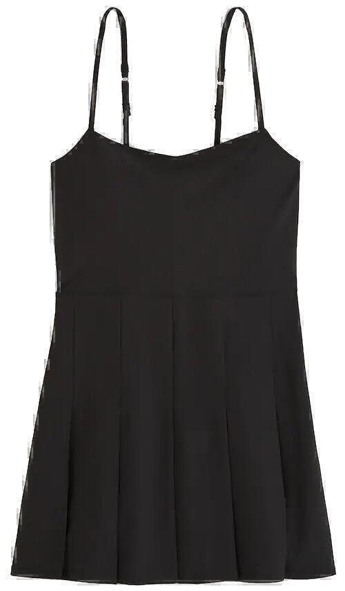 Mini Dress (Black Pleated) | style
