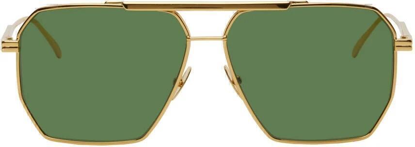 Sunglasses (Gold/ Green, BV1012) | style