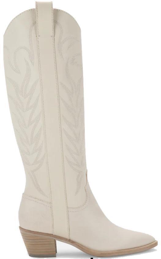 dolcevita soleiboots white embossed leather