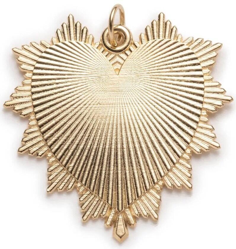 Heart Love Token Medallion (Gold, Oversized) | style