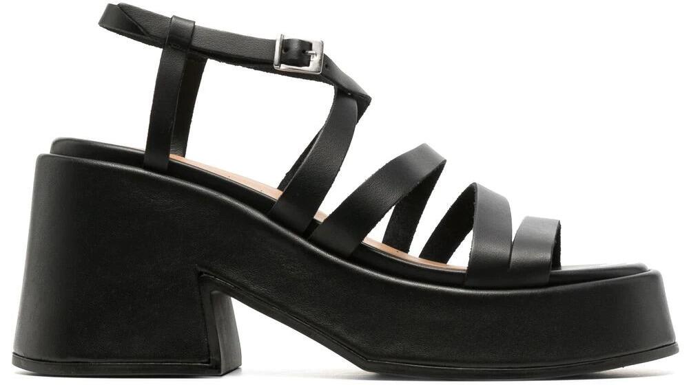 Platform Sandals (Black Leather) | style