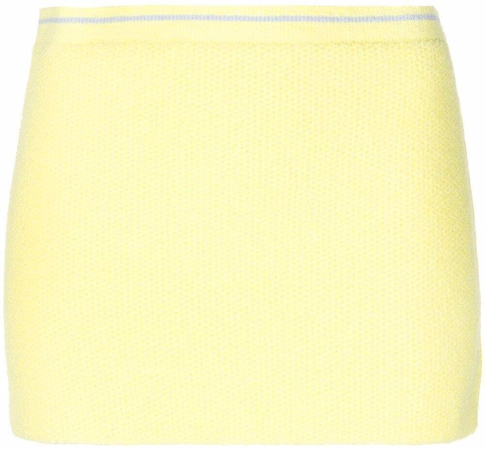 jacquemus miniskirt yellow knit