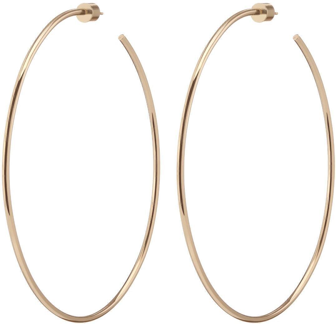 Thread Hoops (Yellow Gold, 3") | style