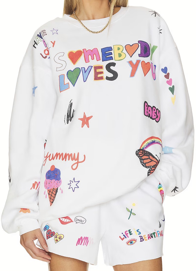 @iscreamcolour Somebody Loves You Sweatshirt (White) | style