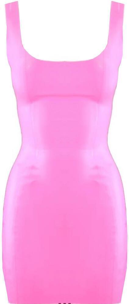 Mini Dress (Bubblegum Latex) | style