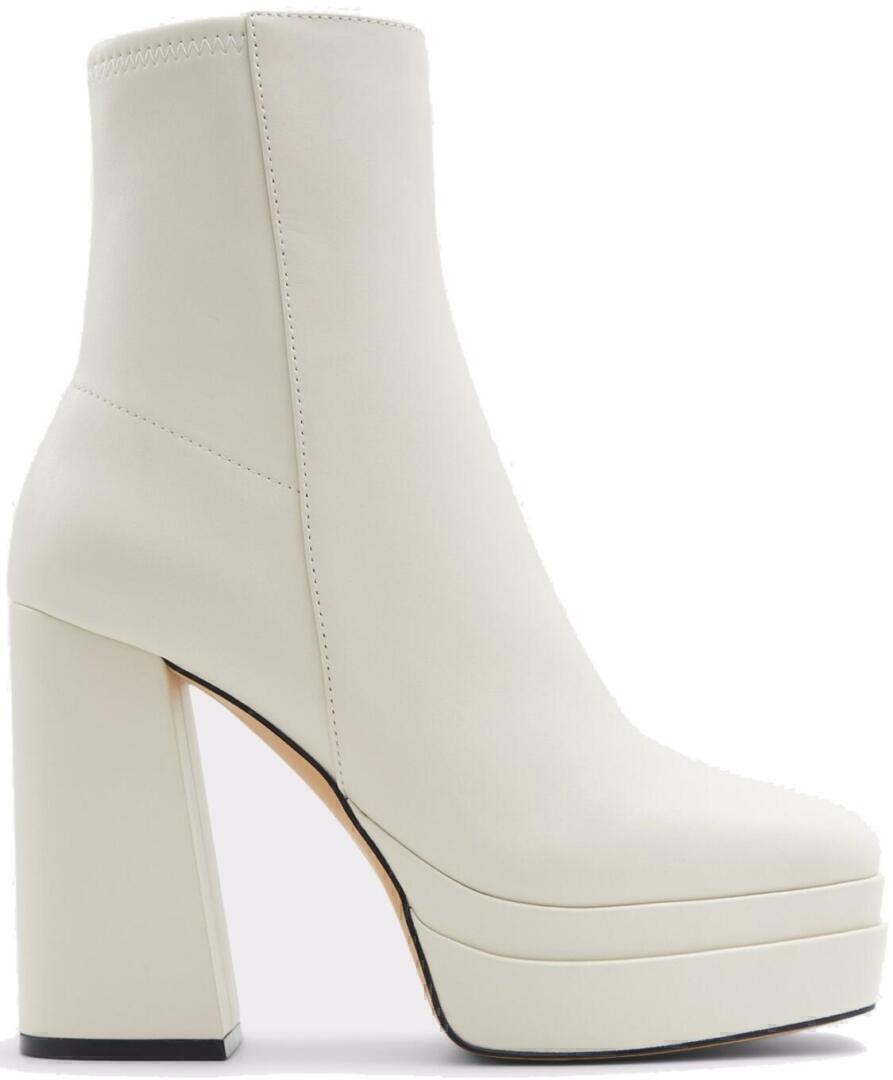 Mabel Platform Boots (White) | style