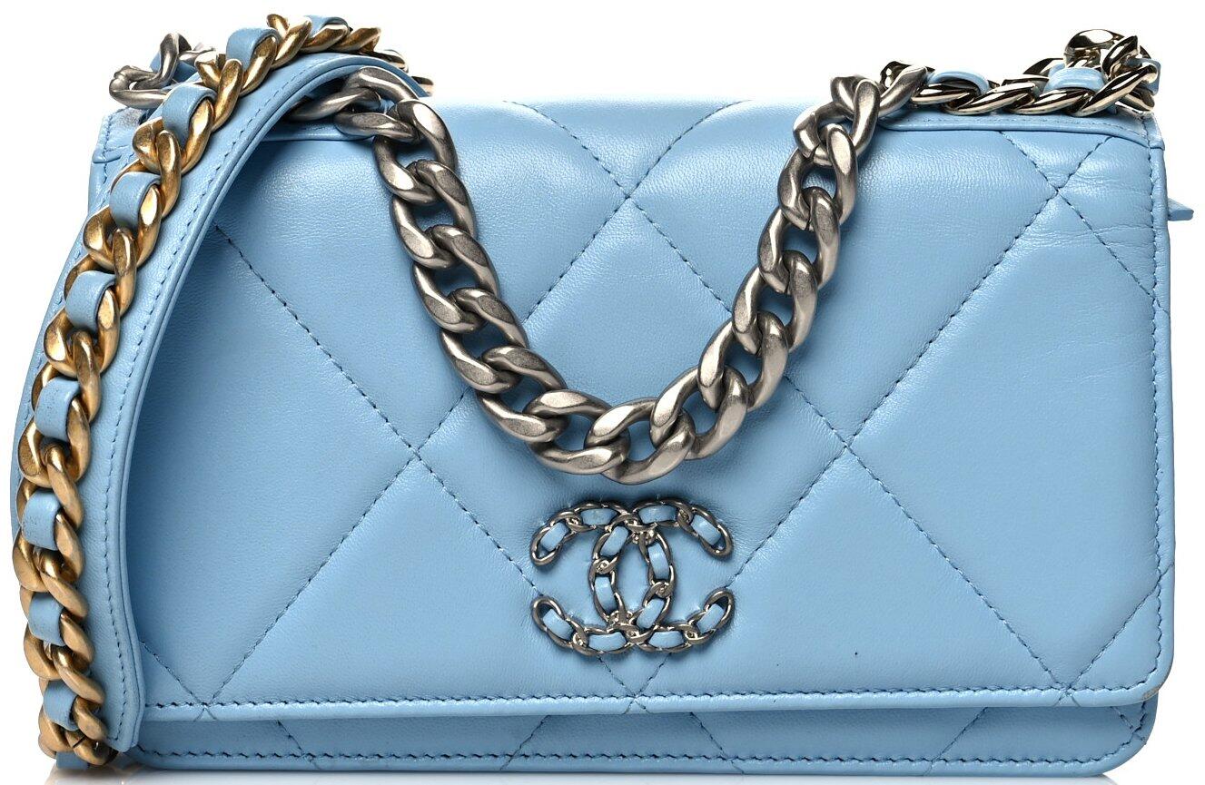 Quilted Bag (Light Blue, Mini 19) | style