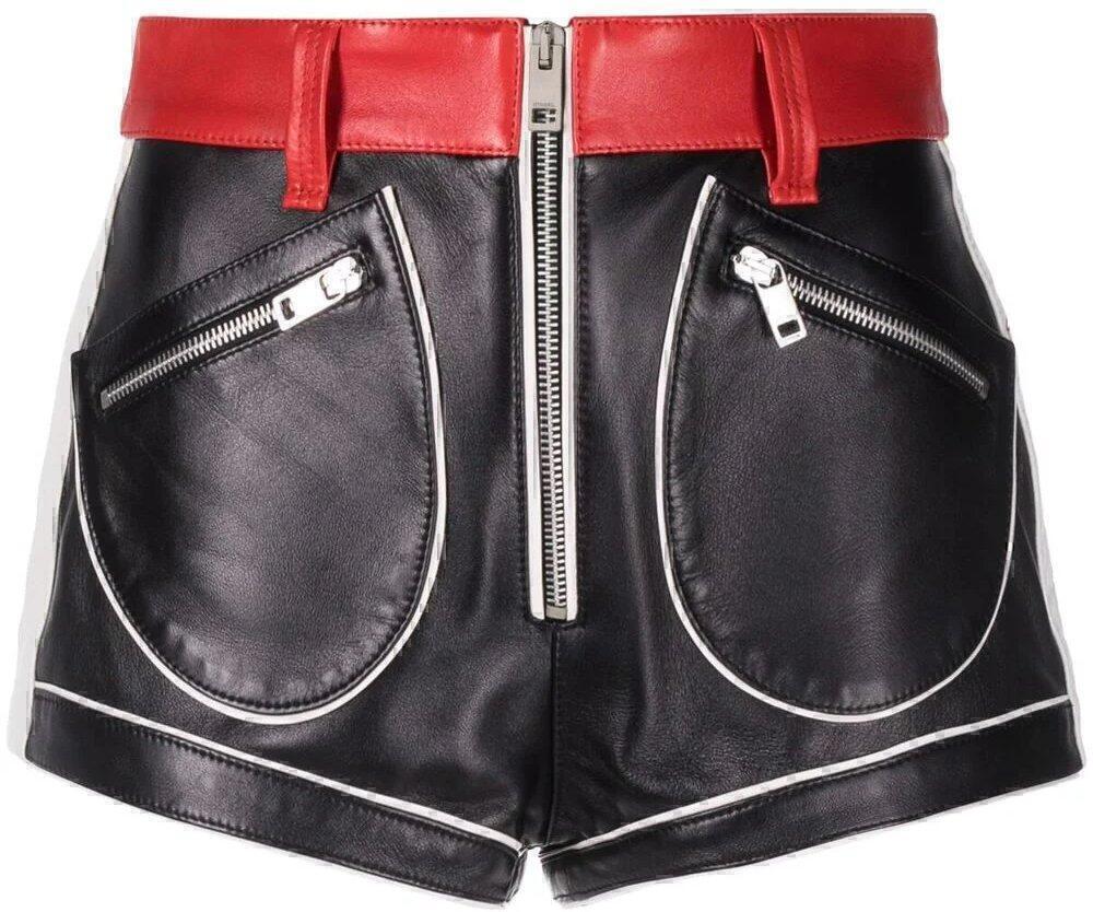 Shorts (Black/ Red Leather) | style