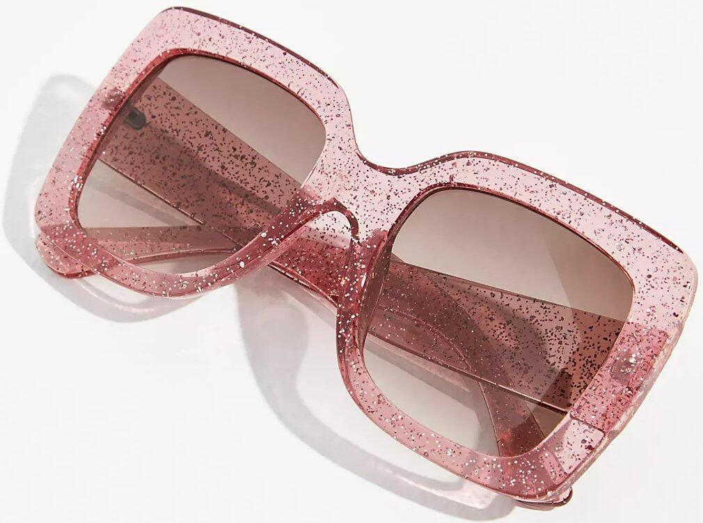 freepeople sugarsunglasses glitter pink