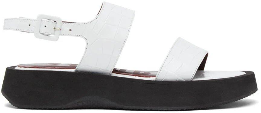Nicky Flat Sandals (White Croc) | style