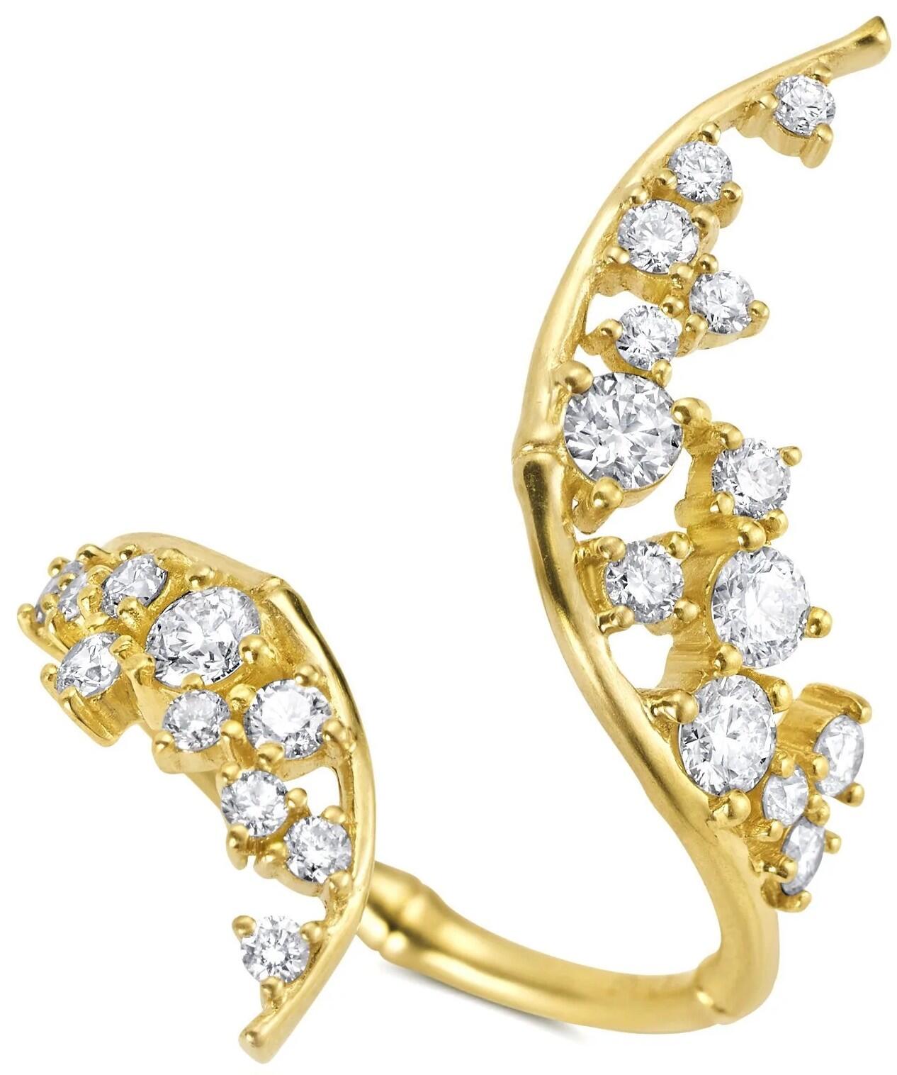 Double Moon Ring (Yellow Gold Diamond) | style