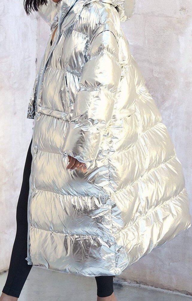 x Kourtney Kardashian Puffer Jacket Silver) | style