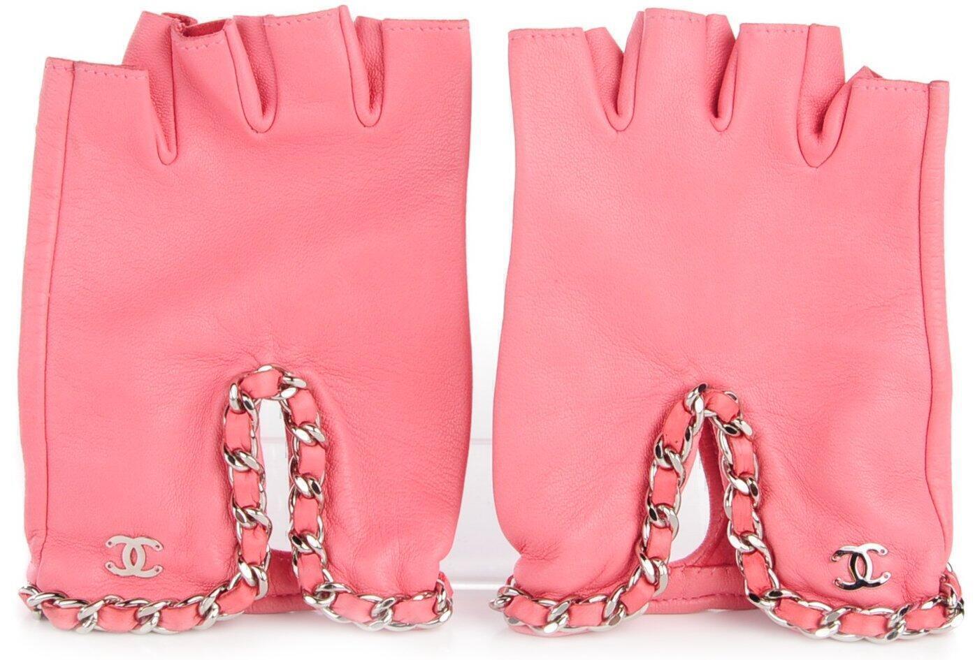 Gloves (Pink Leather Chain) | style