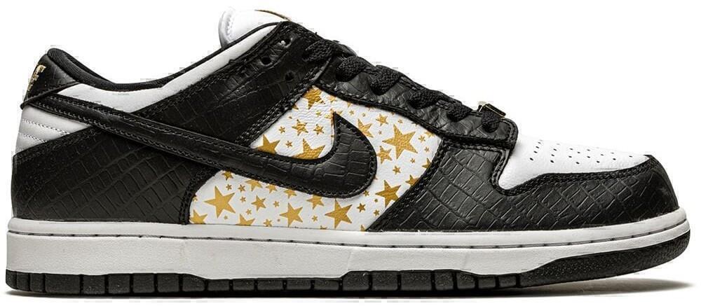 SB Dunk Low Sneakers (Black White Stars) | style