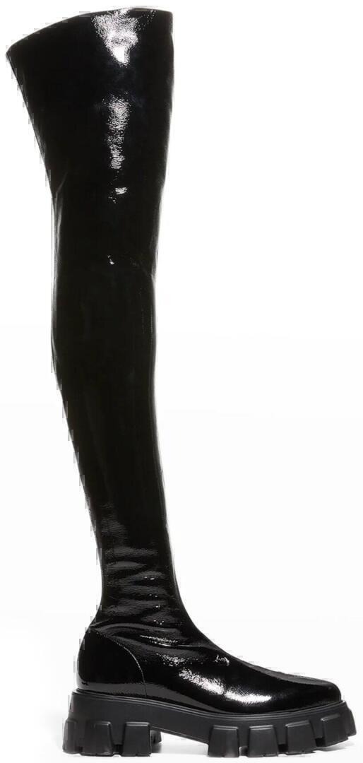 Monolith Boots (Black Patent, Tall) | style