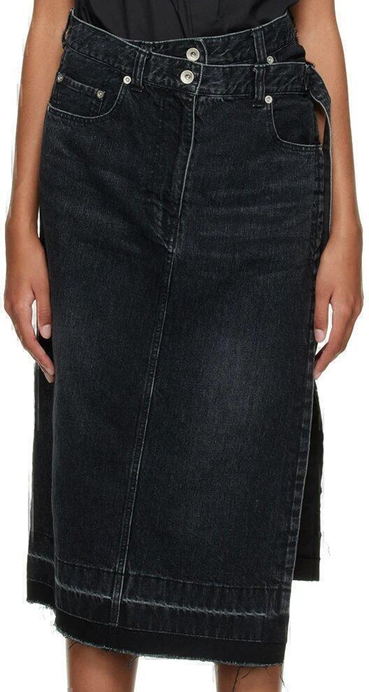 Midi Skirt (Black Denim) | style
