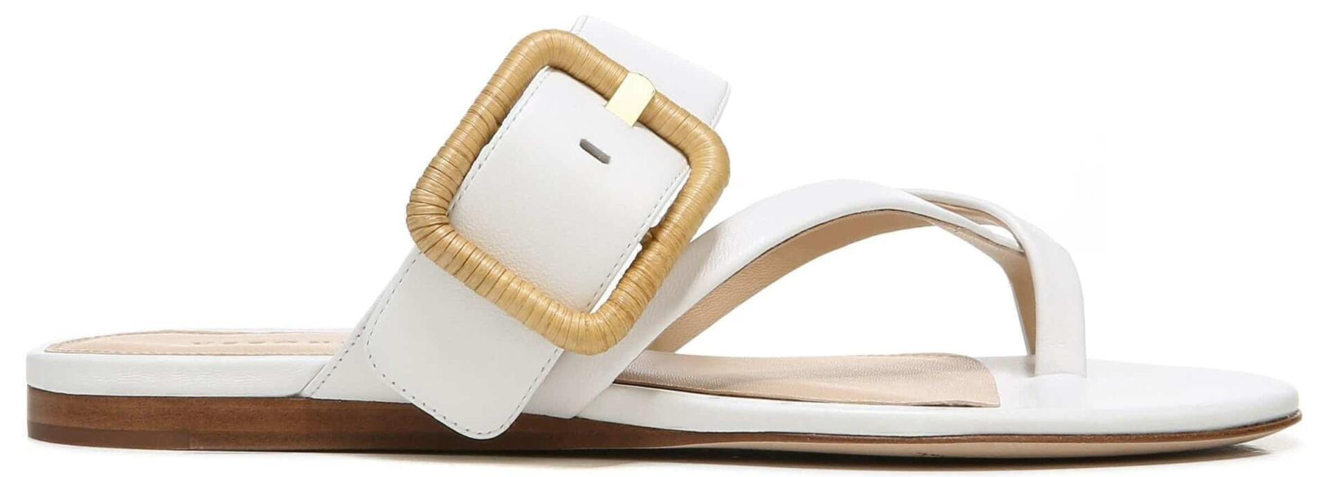 Salva Flat Sandals (White) | style
