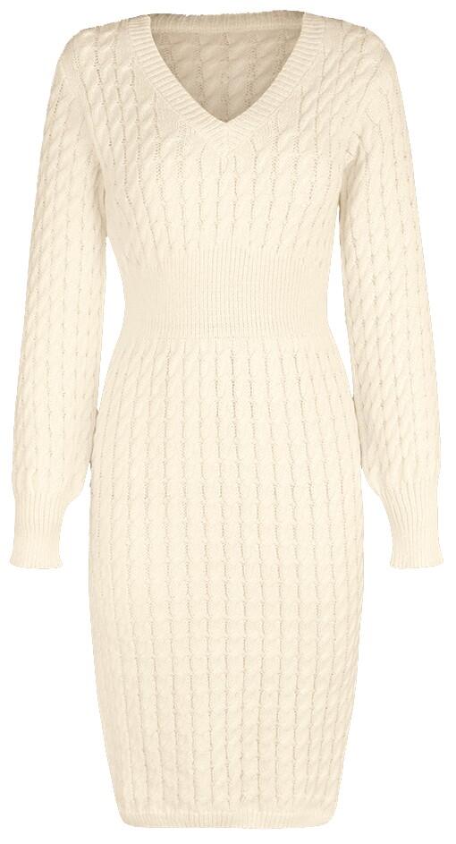 Let's Party Sweater Dress (Cream Knit) | style
