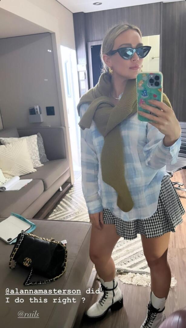 Hilary Duff - Instagram story | Hilary Duff style