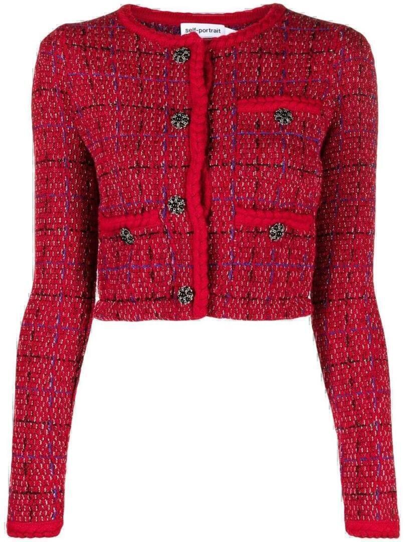 Crop Cardigan (Red Tweed) | style