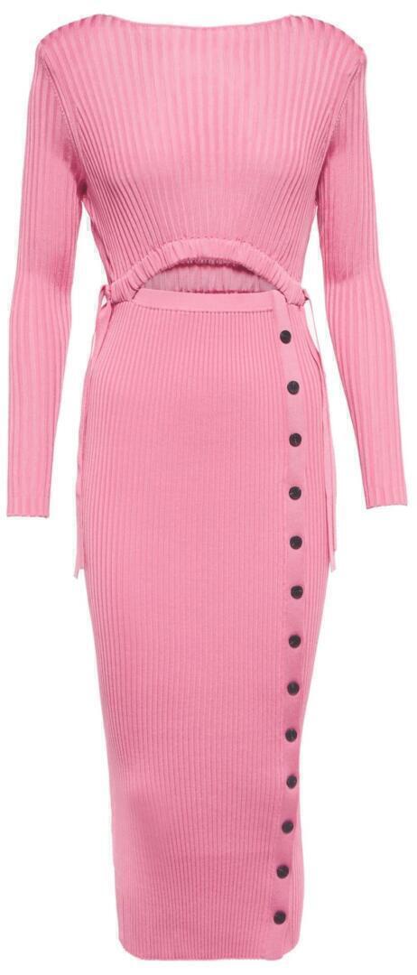 Viscose Midi Dress (Pop Pink) | style