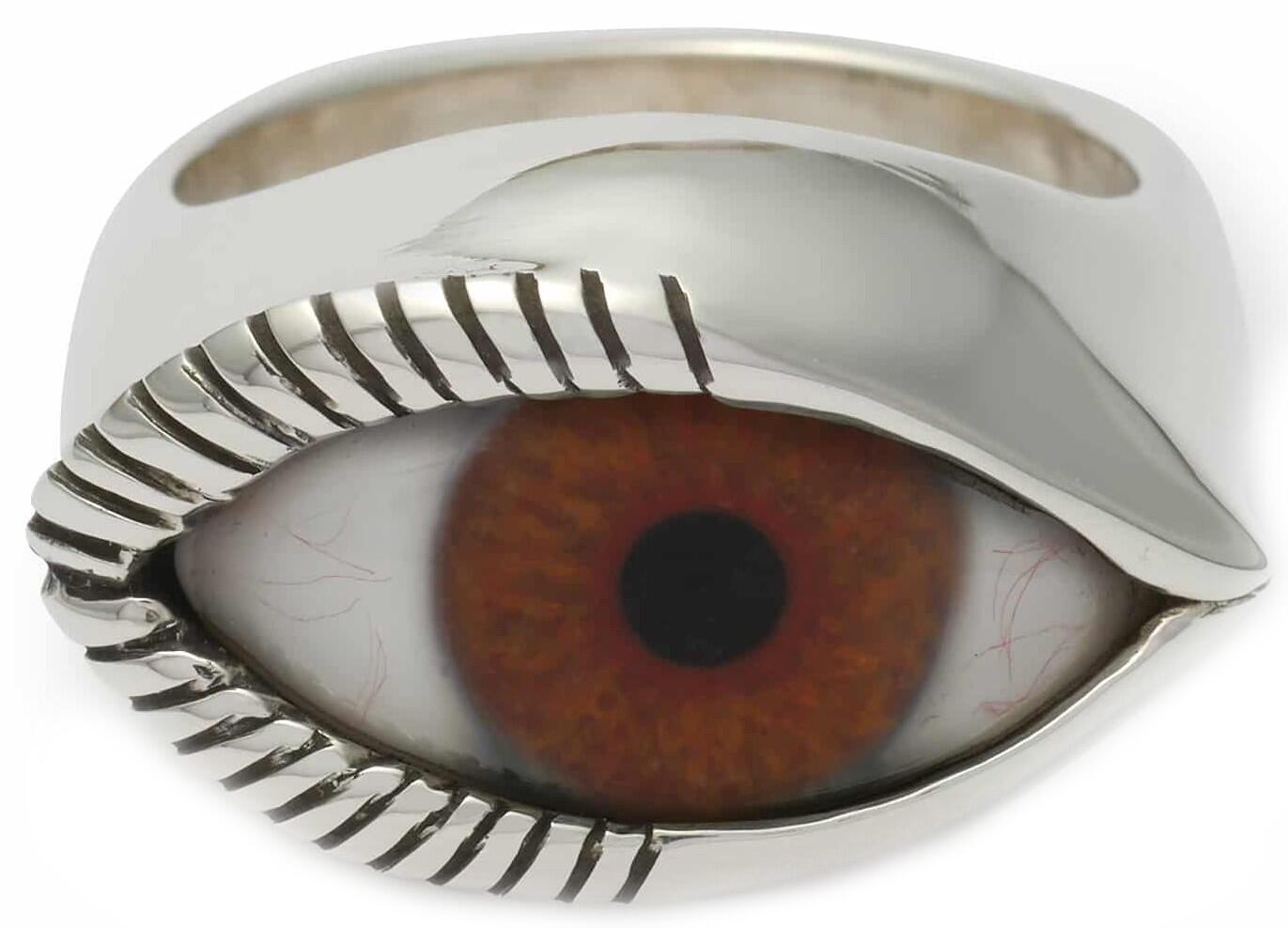Eye Ring (Sterling Silver Light Brown) | style