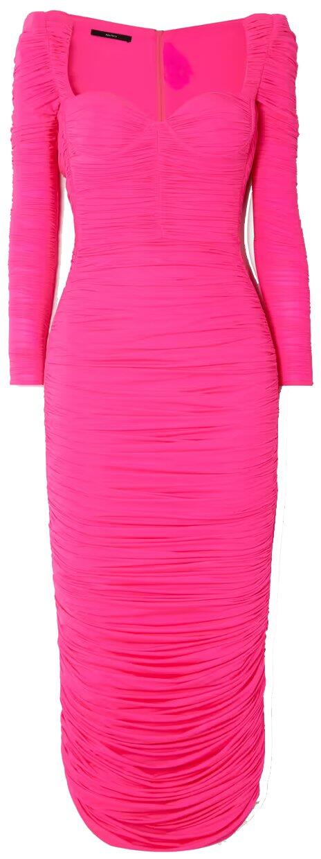 Stanton Midi Dress (Fluro Pink) | style