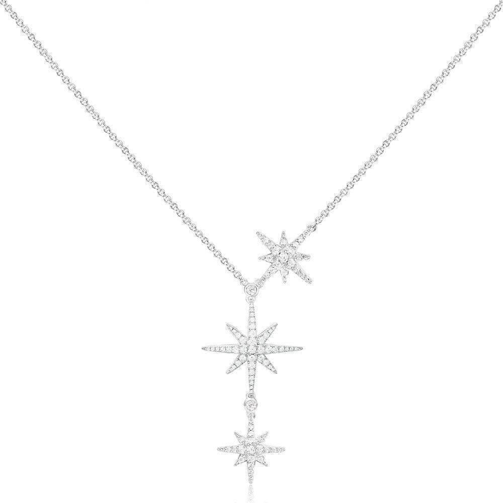 Meteorites Triple Necklace (Silver) | style
