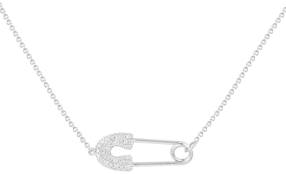 Safety Pin Necklace (Silver) | style