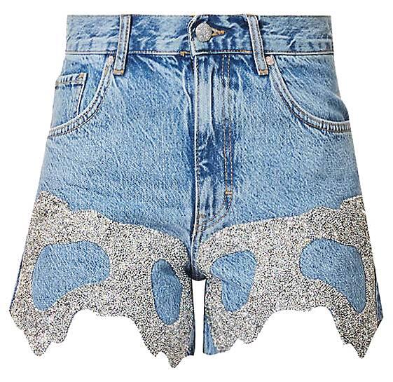 Shorts (Denim Patch Embellished) | style
