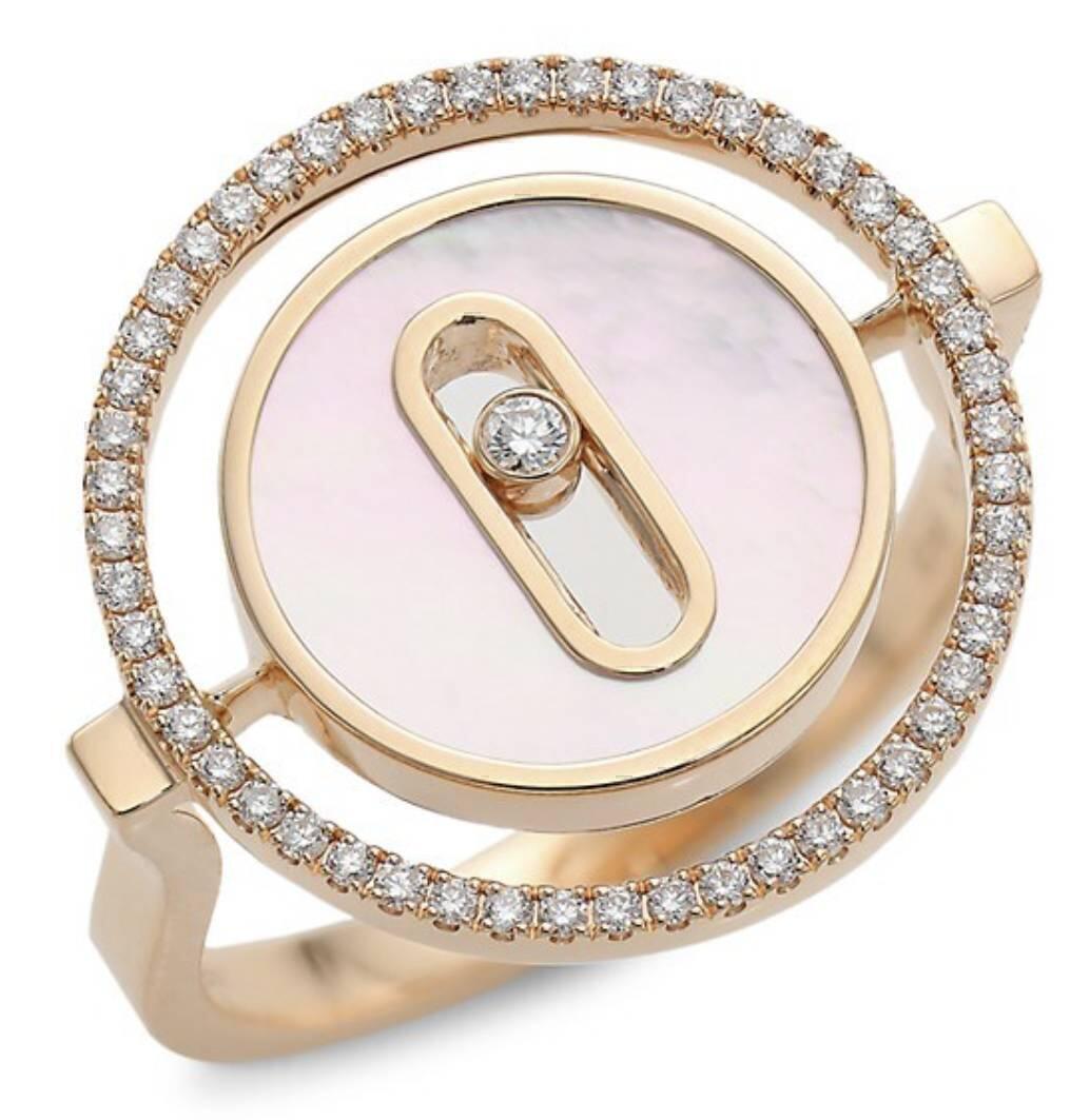 Lucky Move Ring (Rose Gold Pearl) | style