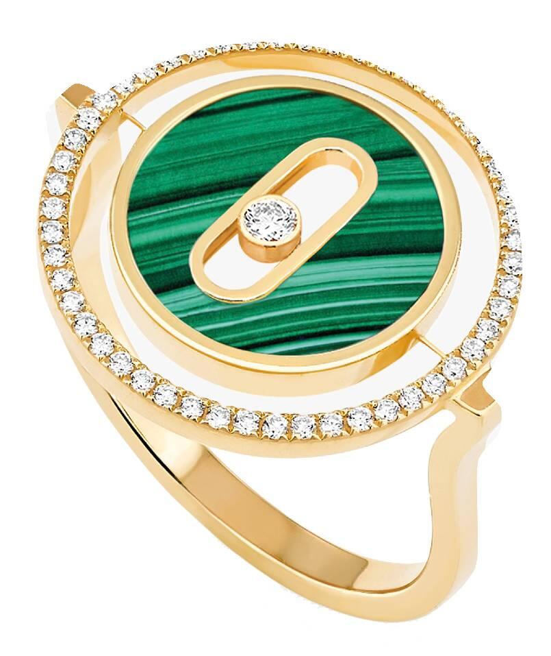 Lucky Move Ring (Yellow Gold Green) | style