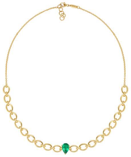 Catena Illusion Necklace (Yellow Gold Emerald) | style